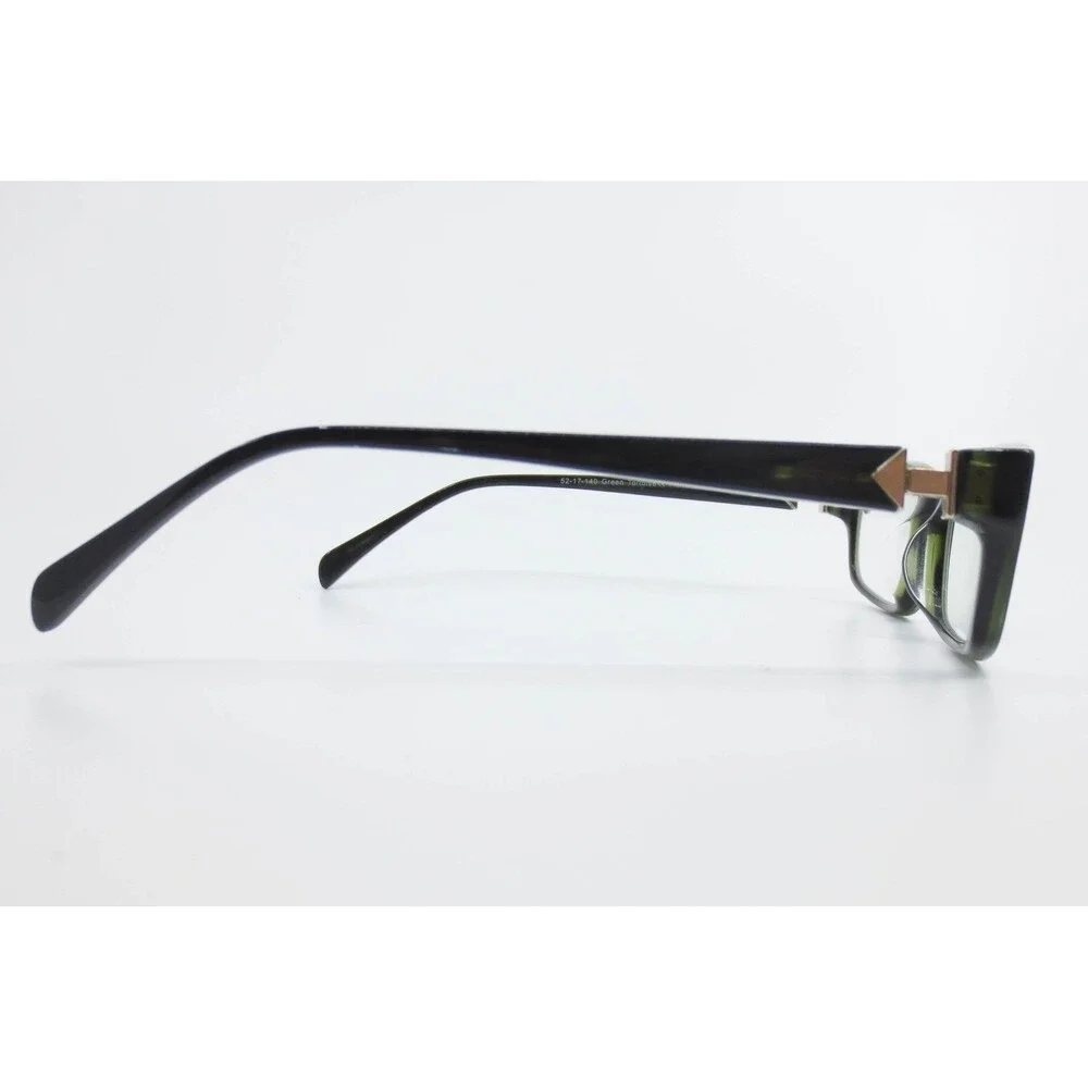 Penn Avenue Royale 1201 Green Tortoise Rectangular Eyeglass Frames 52-17-140